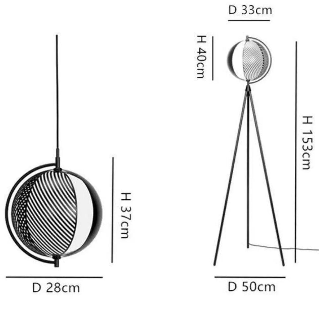 Lampadaire avec boule lumineuse, lampe sur pied moderne