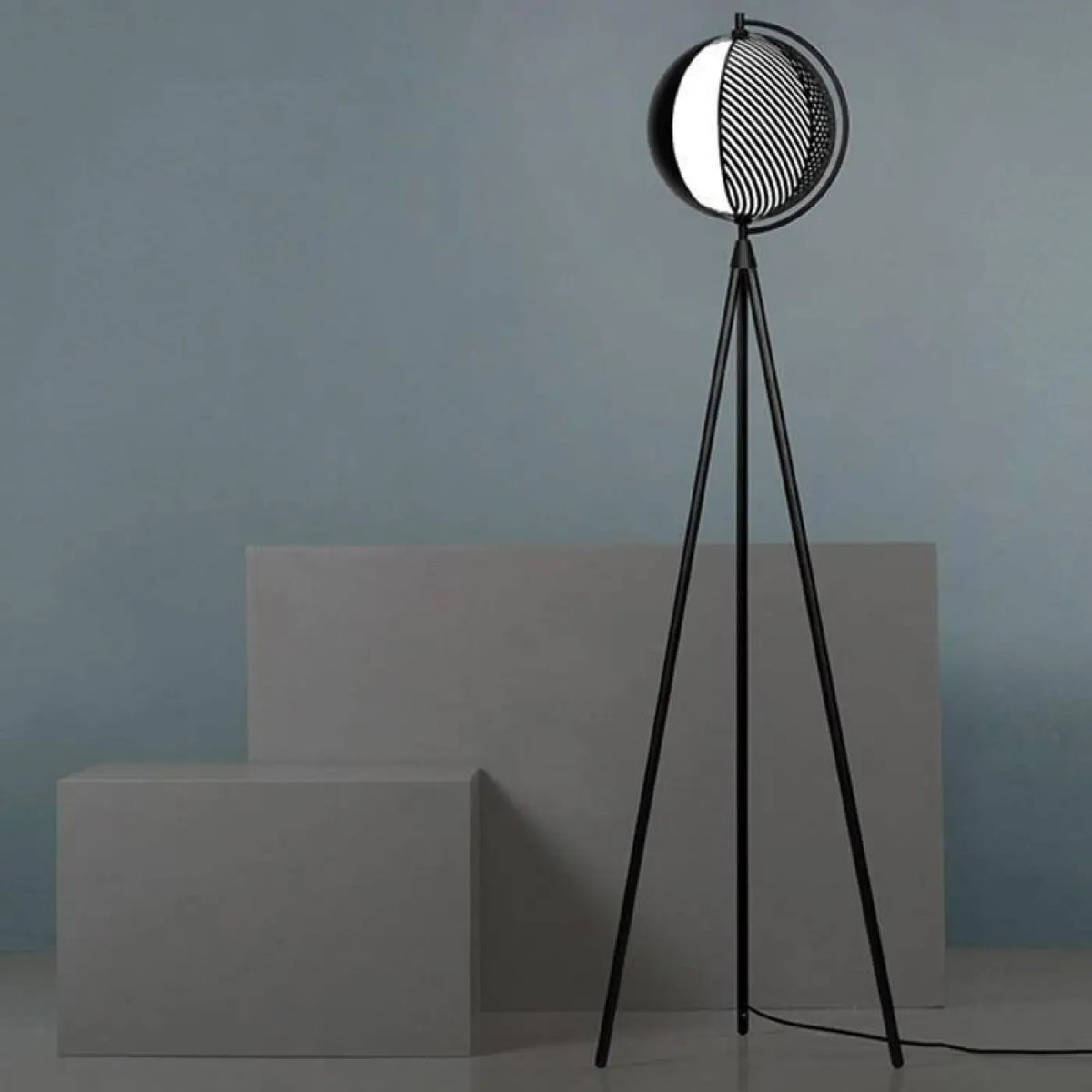Lampadaire avec boule lumineuse, lampe sur pied moderne