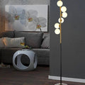 Lampadaire boule sur pied, globe lumineux au style épuré