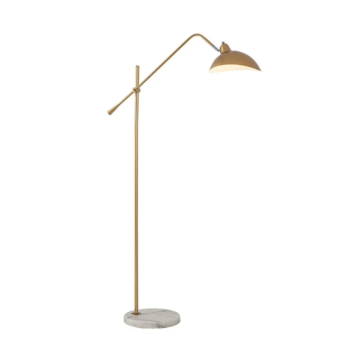 Lampadaire contemporain en métal à tête orientable, noir ou doré