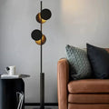Lampadaire contemporain noir et doré