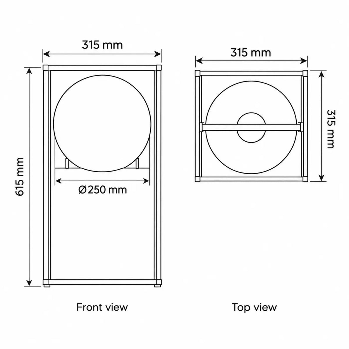 Lampadaire à cadre et globe en verre, 61,5 cm ou 145 cm