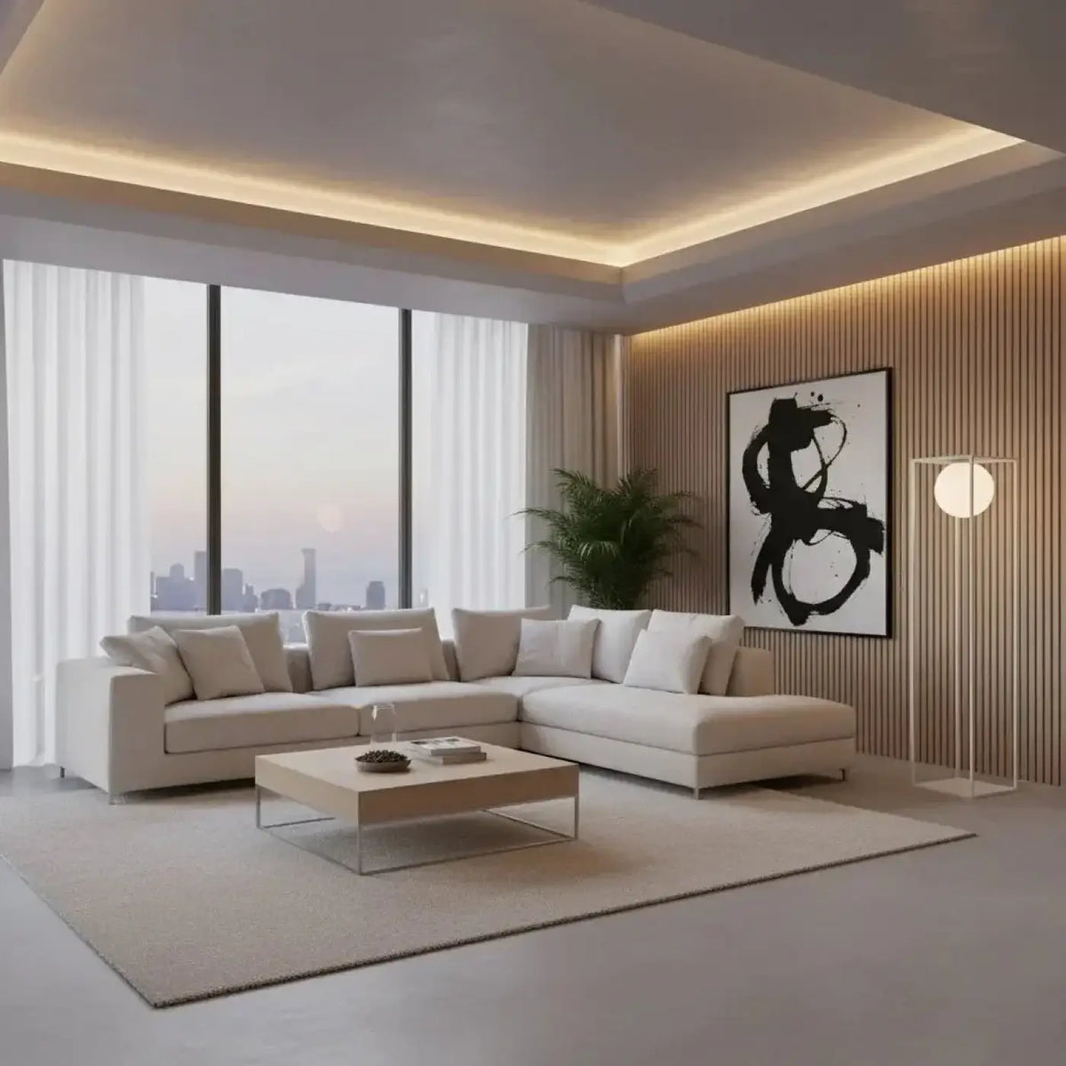 Lampadaire à cadre et globe en verre, 61,5 cm ou 145 cm