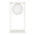 Lampadaire à cadre et globe en verre, 61,5 cm ou 145 cm, blanc