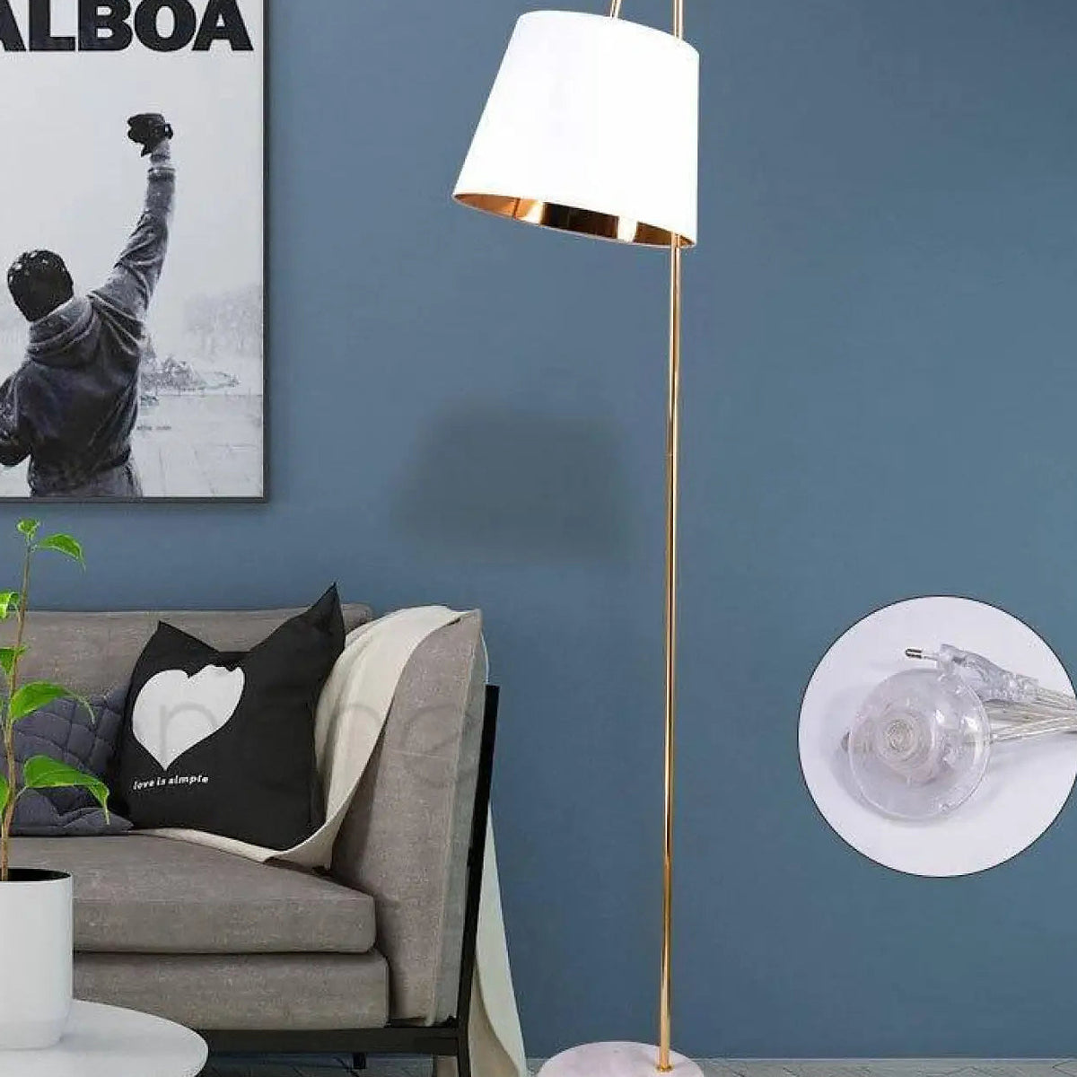Lampadaire de cuisine au style scandinave, noir ou blanc, blanc