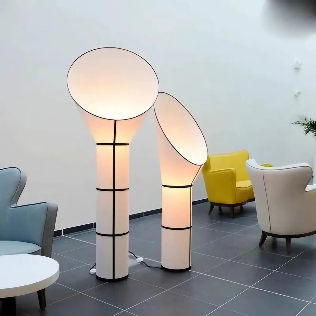 Lampadaire en forme de cône, blanc ou noir, trois tailles