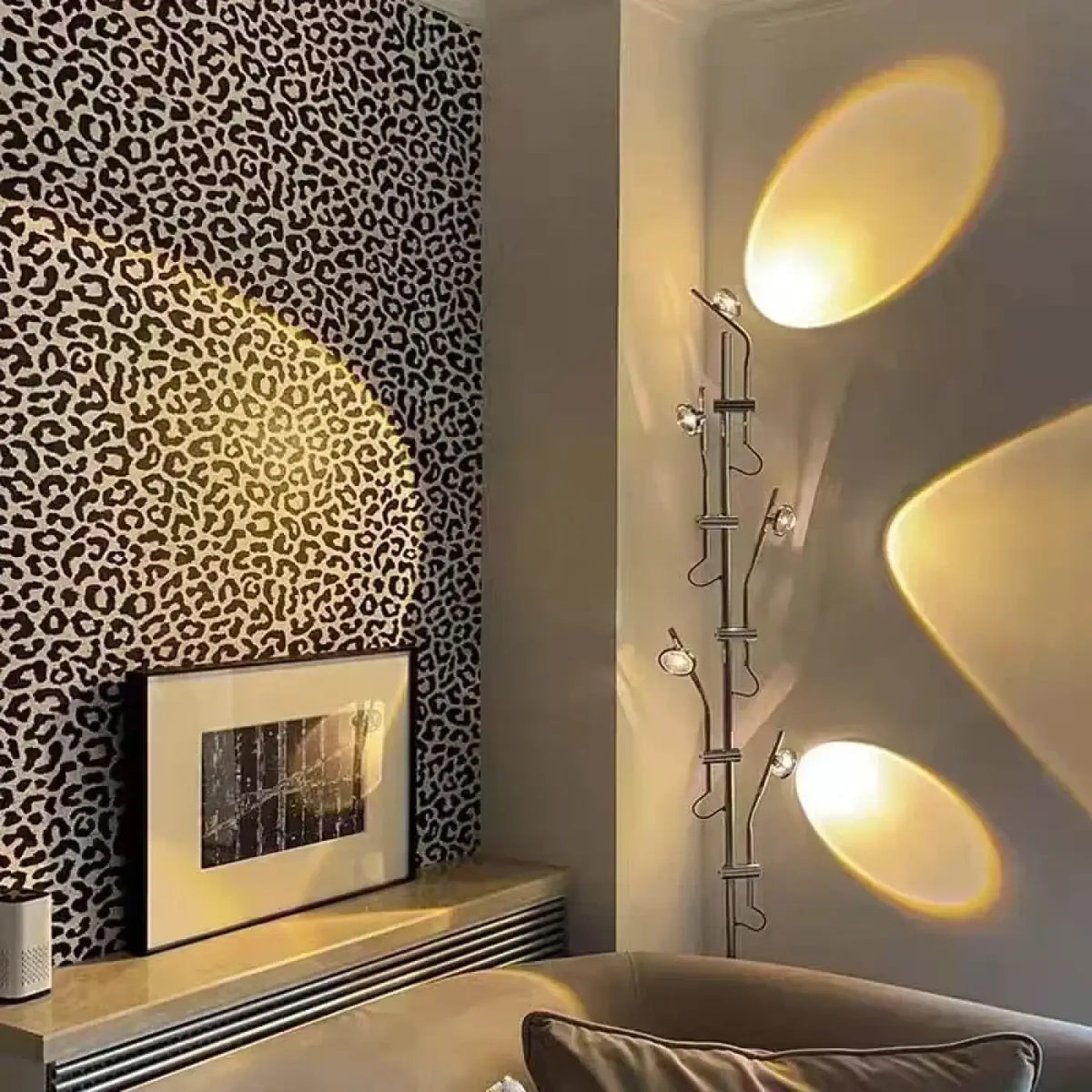 Lampadaire design à projections lumineuses, tailles S et M
