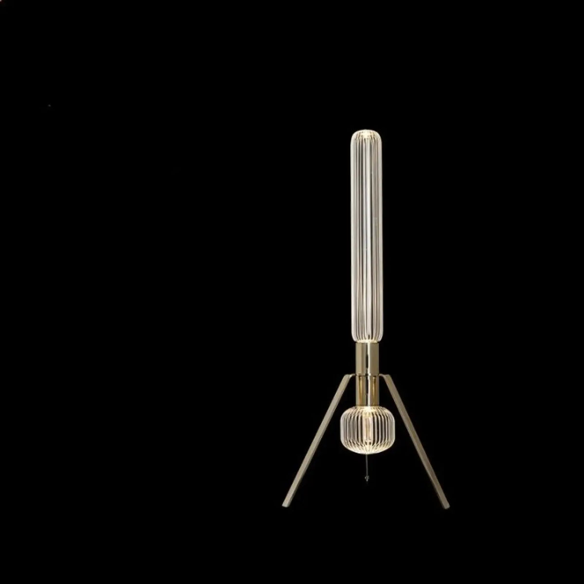 Lampadaire en verre strié à l'allure sculpturale