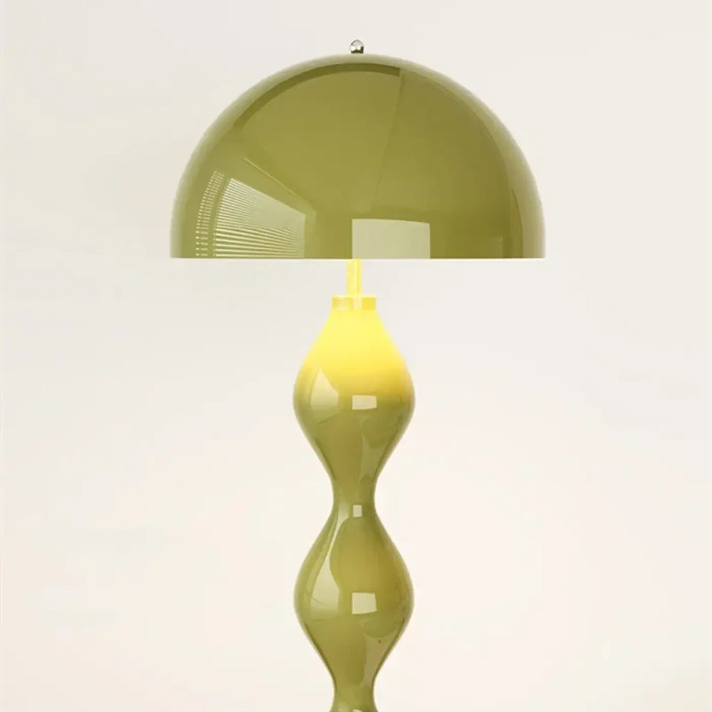 Lampadaire à corps ondulé, cinq coloris, blanc chaud ou froid