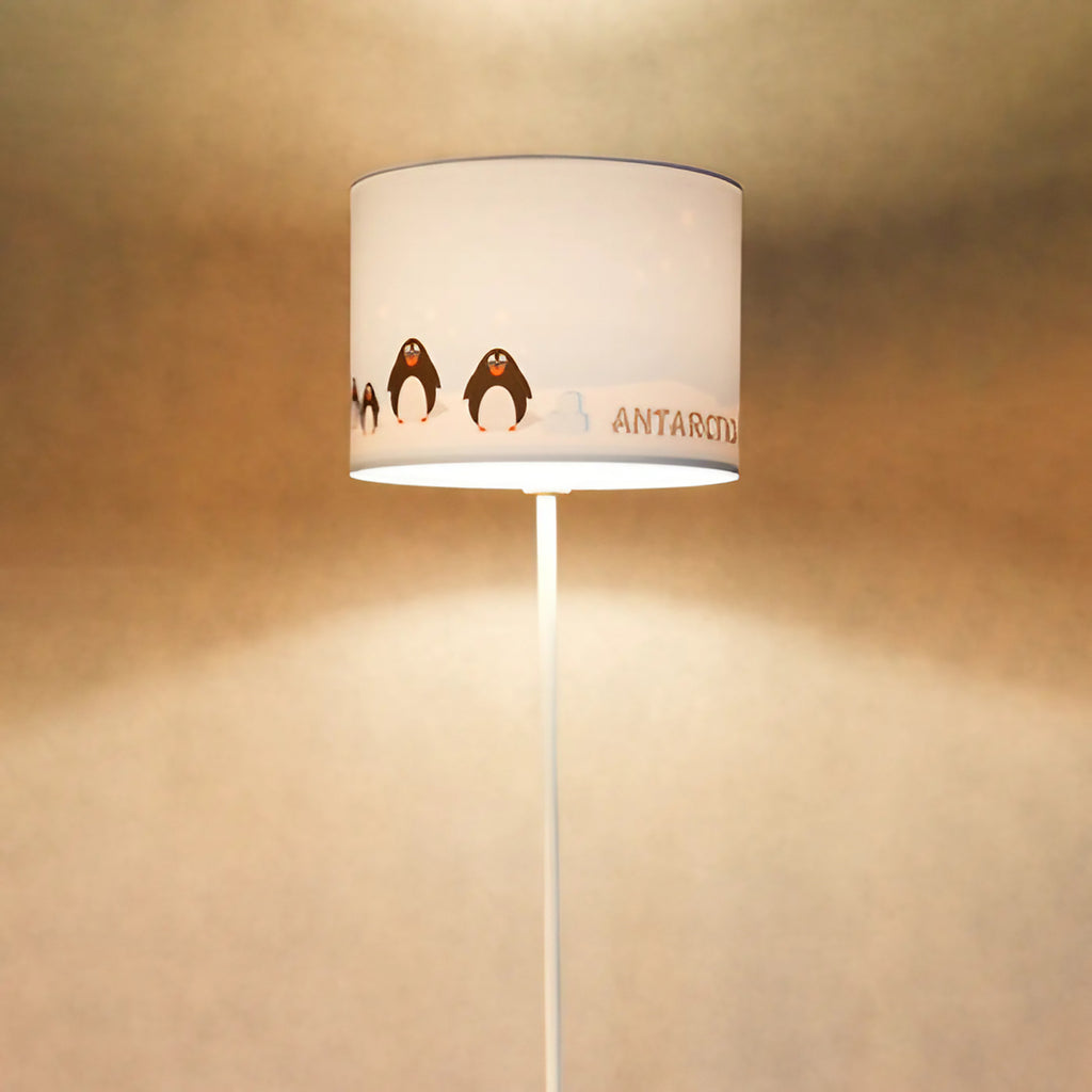Lampadaire enfant banquise, pingouin et phoque, 150 cm