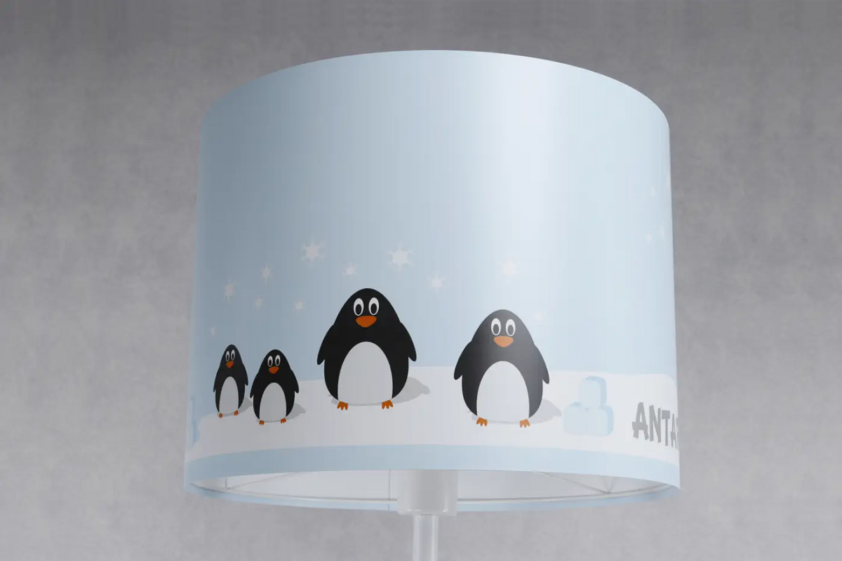 Lampadaire enfant banquise, pingouin et phoque, 150 cm