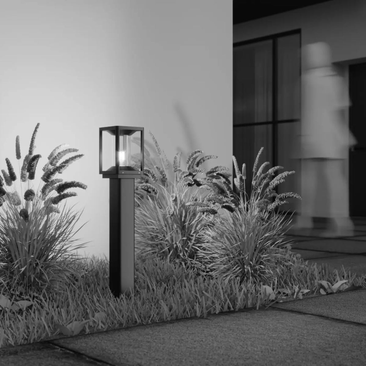 Lampadaire extérieur style loft en aluminium graphite, 75 ou 220 cm