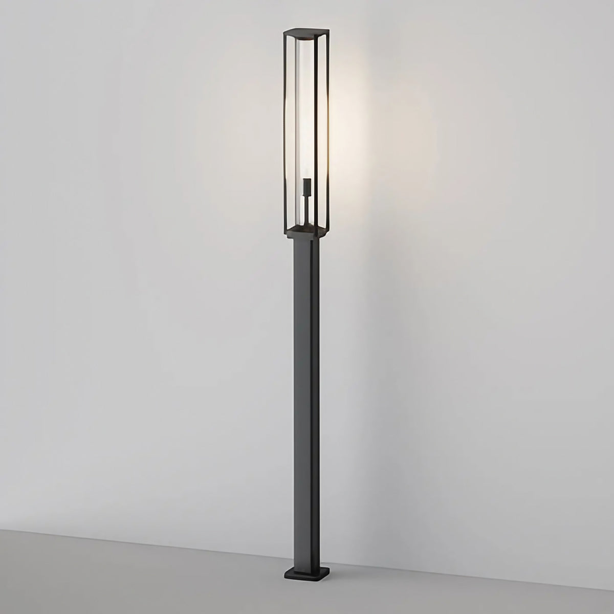 Lampadaire extérieur style loft en aluminium graphite, 75 ou 220 cm