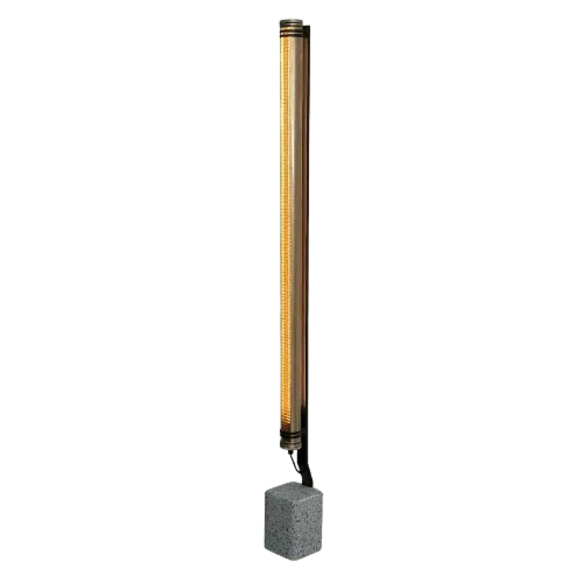 Lampadaire extérieur tube LED IP65, 1,63 m, grille ou nid d'abeille, doré