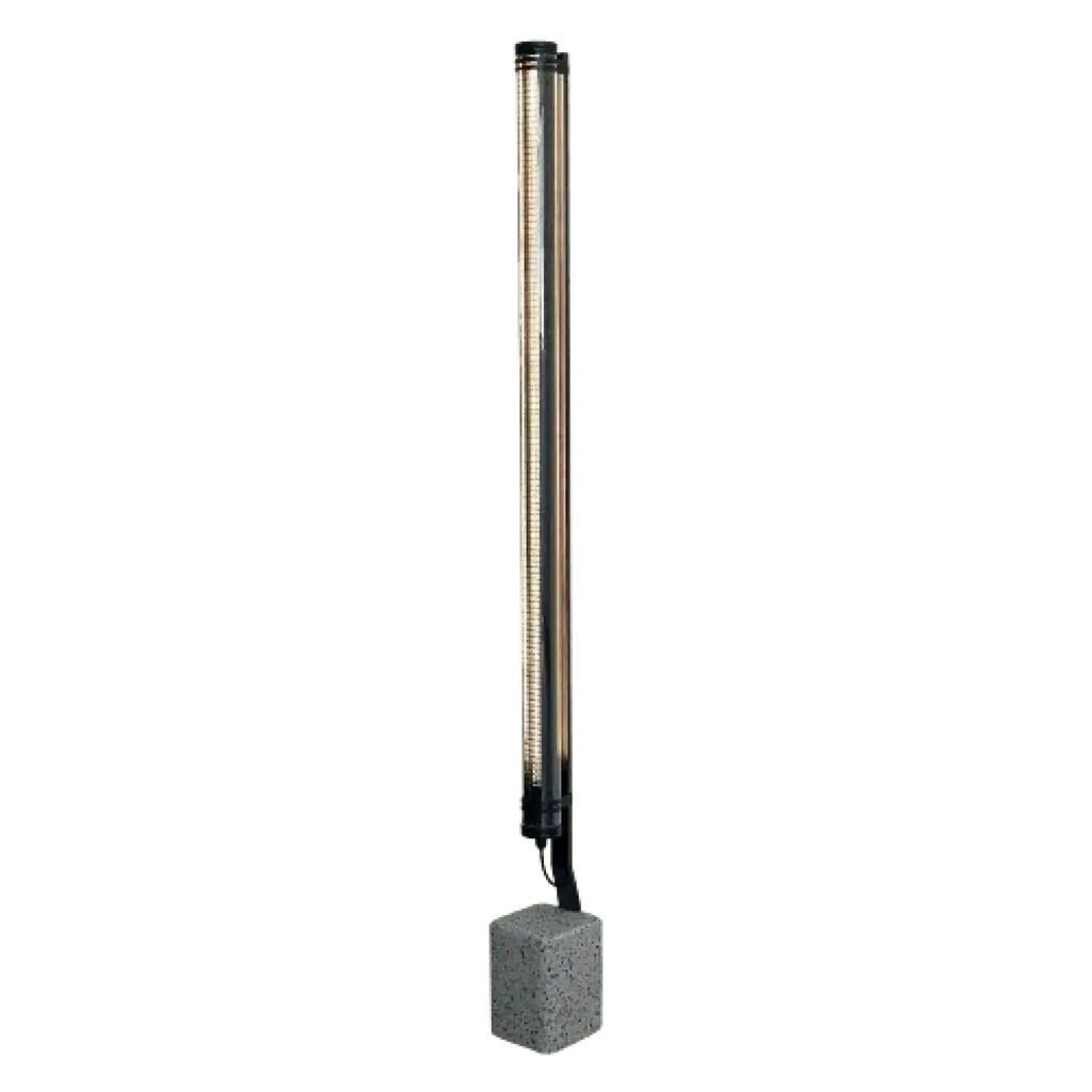 Lampadaire extérieur tube LED IP65, 1,63 m, grille ou nid d'abeille, noir