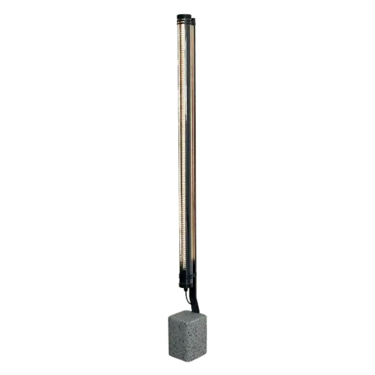 Lampadaire extérieur tube LED IP65, 1,63 m, grille ou nid d'abeille, noir