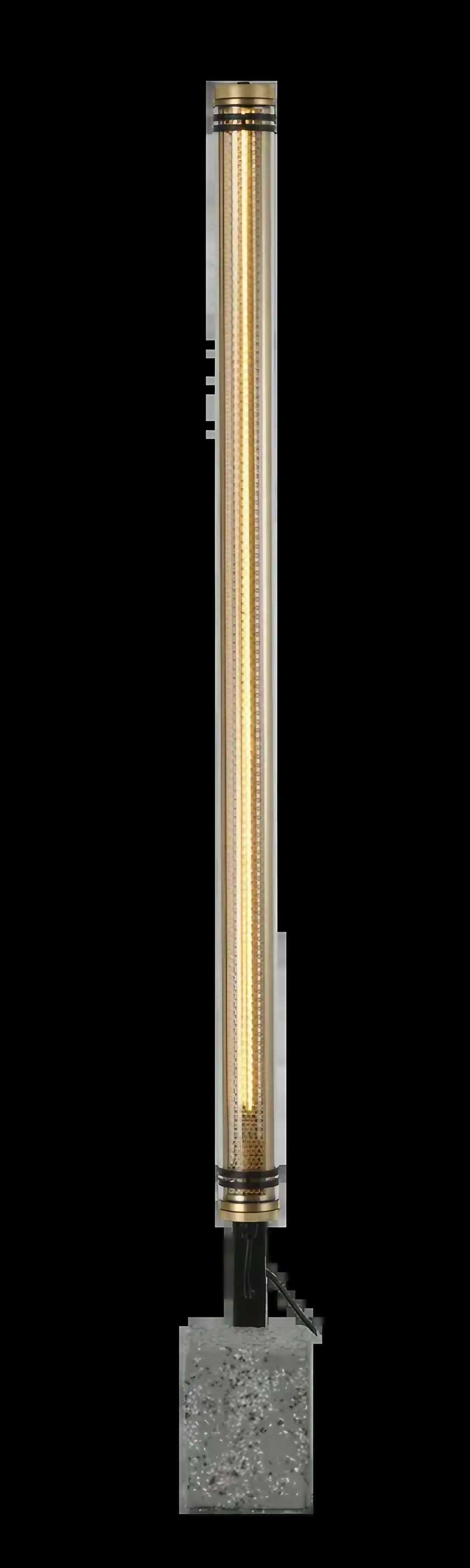 Lampadaire extérieur tube LED IP65, 1,63 m, grille ou nid d'abeille