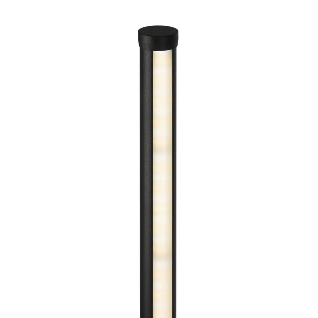 Lampadaire LED colonne lumineuse en aluminium noir, 145 cm