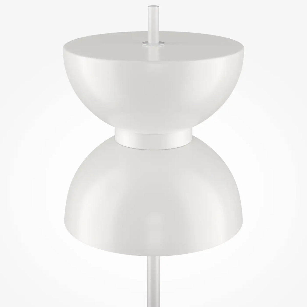 Lampadaire LED globe opalin sur base effet marbre, 145 cm, blanc