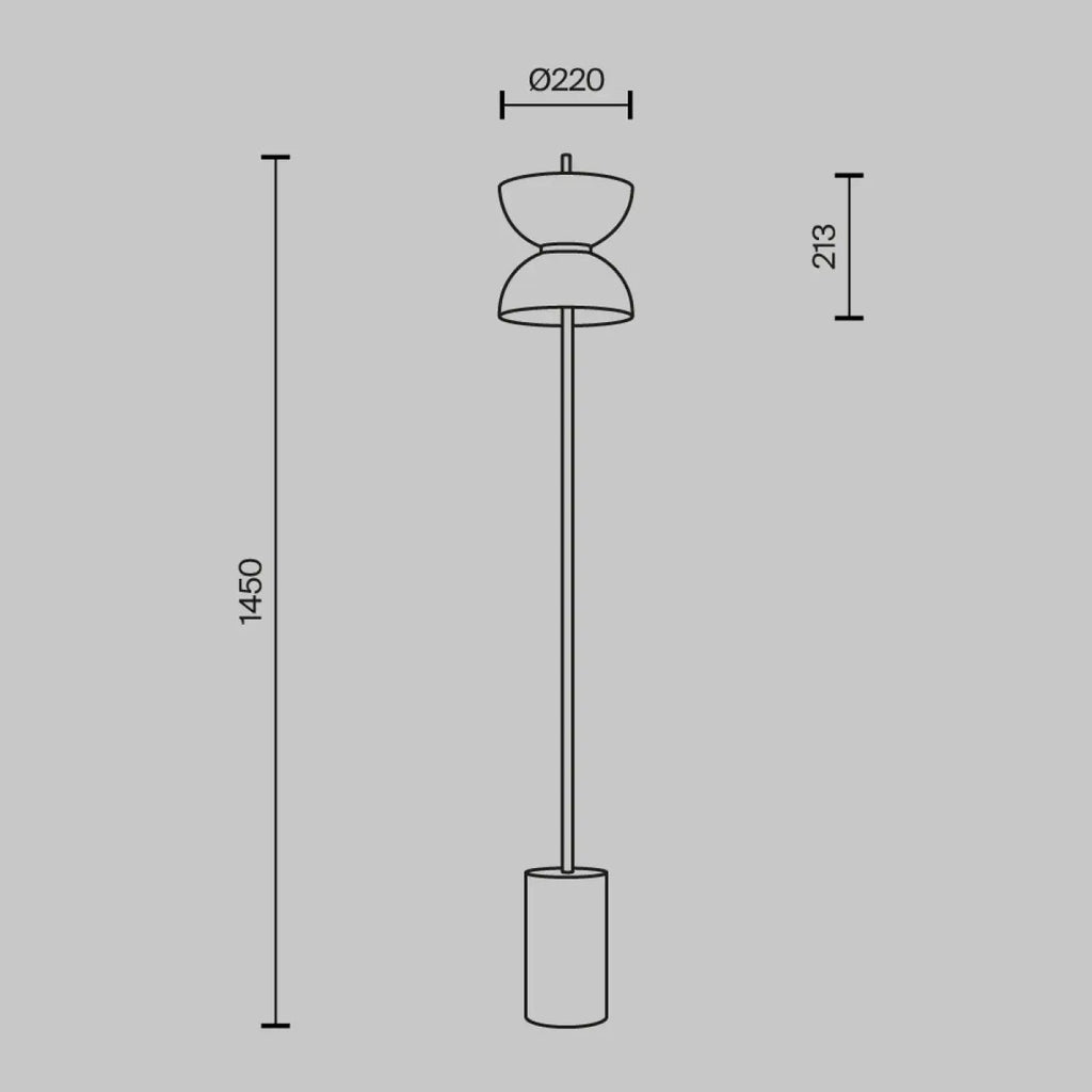 Lampadaire LED globe opalin sur base effet marbre, 145 cm
