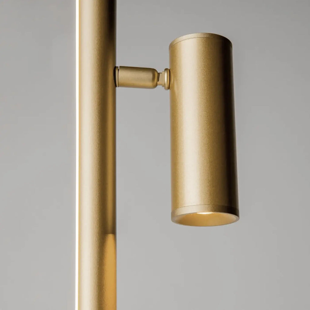 Lampadaire LED ultra-fin à lumière indirecte, noir ou doré