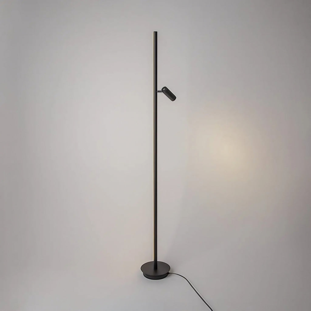 Lampadaire LED ultra-fin à lumière indirecte, noir ou doré