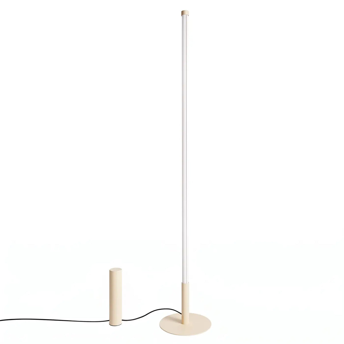 Lampadaire tube lumineux vertical LED, 150 cm, 16 coloris, beige