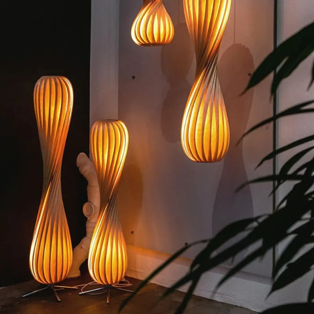 Lampadaire sculptural marron, tailles S ou M