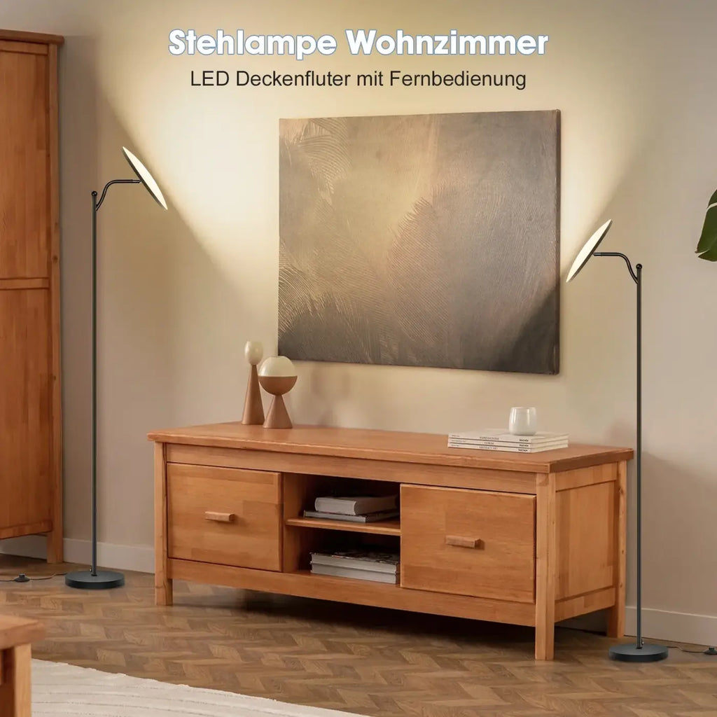 Lampadaire minimaliste en métal noir pour la chambre