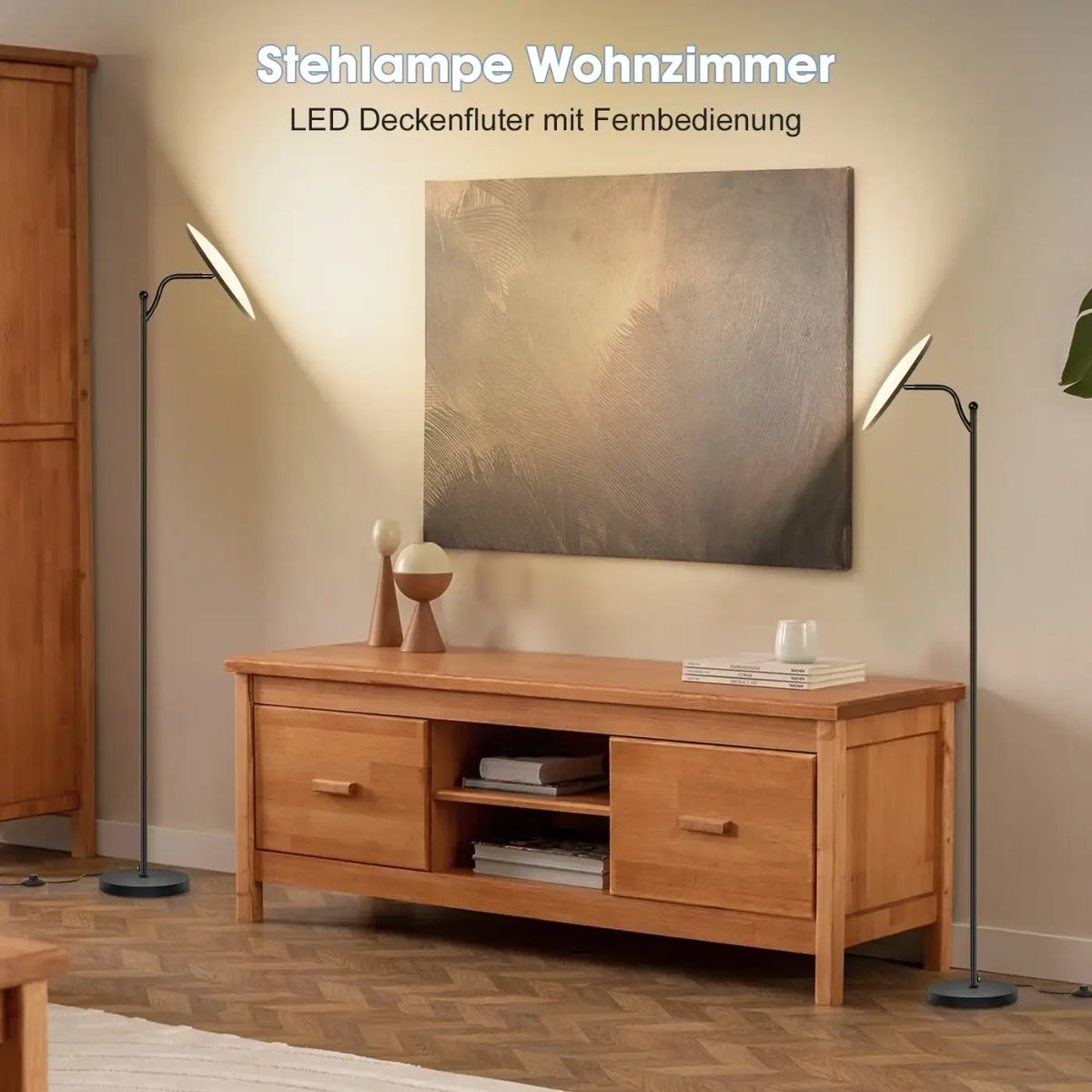 Lampadaire minimaliste en métal noir pour la chambre