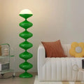 Lampadaire spirale moderne, quatre coloris, vert