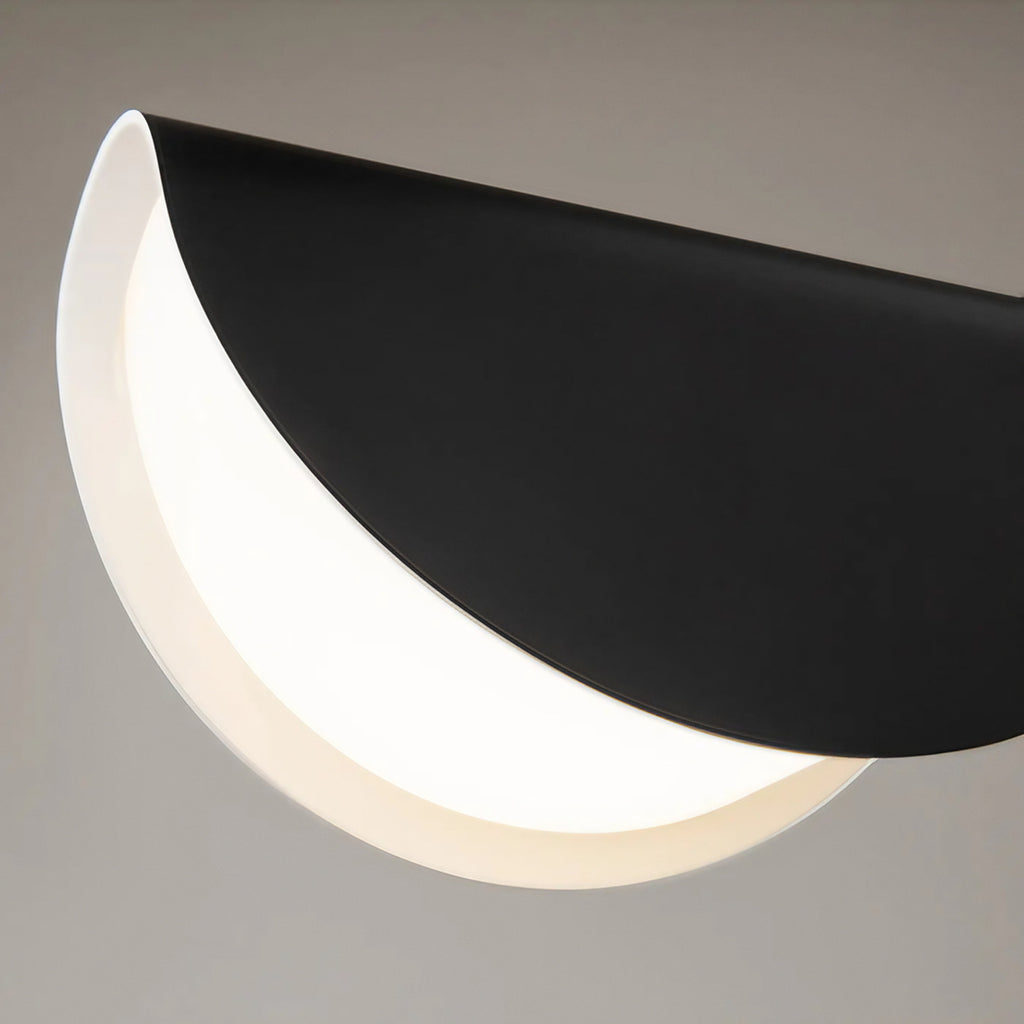 Lampadaire feuille d'acier noir, 140 cm, lumière indirecte