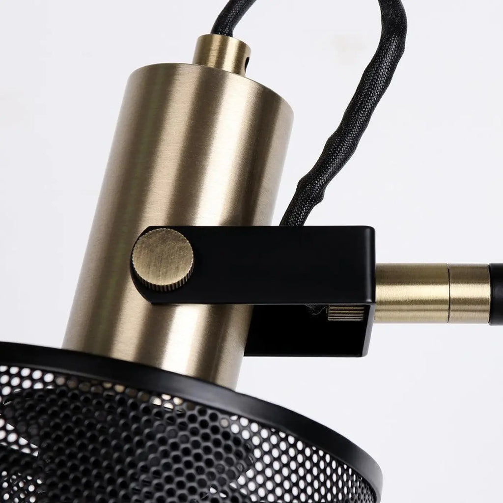 Lampadaire noir design, lampe sur pied aux lignes nettes