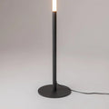 Lampadaire LED tube lumineux vertical en acier noir, 130 cm