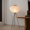 Lampadaire japandi en papier plissé, six abat-jours au choix