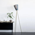 Lampadaire style scandinave, doré, noir ou tout noir, doré