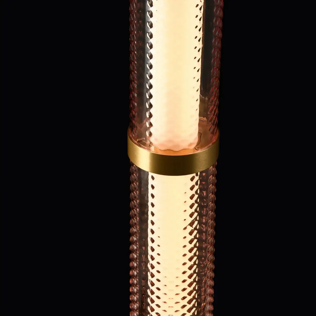 Lampadaire LED doré de 1,50 m, intensité réglable, rose ou bleu