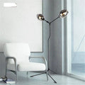 Lampadaire en verre soufflé, noir, bronze, blanc ou transparent, noir