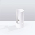 Lampe à poser cylindre ajouré en acier blanc, 21 cm