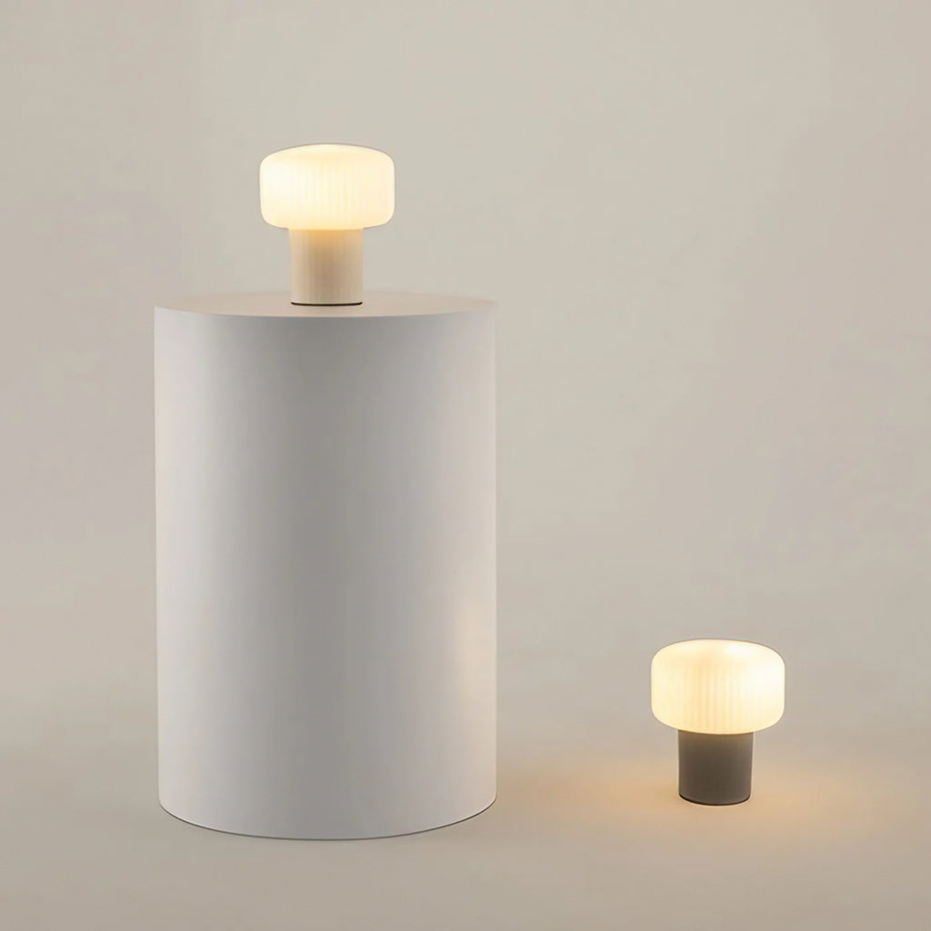 Lampe dôme en céramique blanche, 19 cm, culot G9