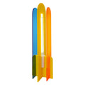 Lampe à poser pop en acrylique coloré, jaune, rose ou turquoise, jaune