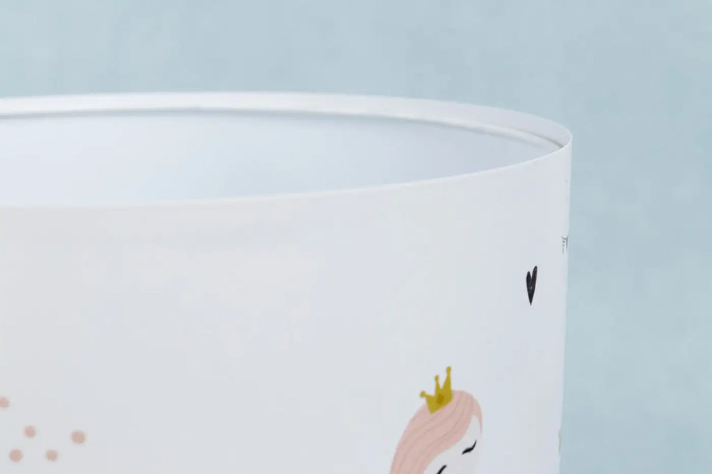 Lampe de chevet enfant princesse et licorne, pied en bois