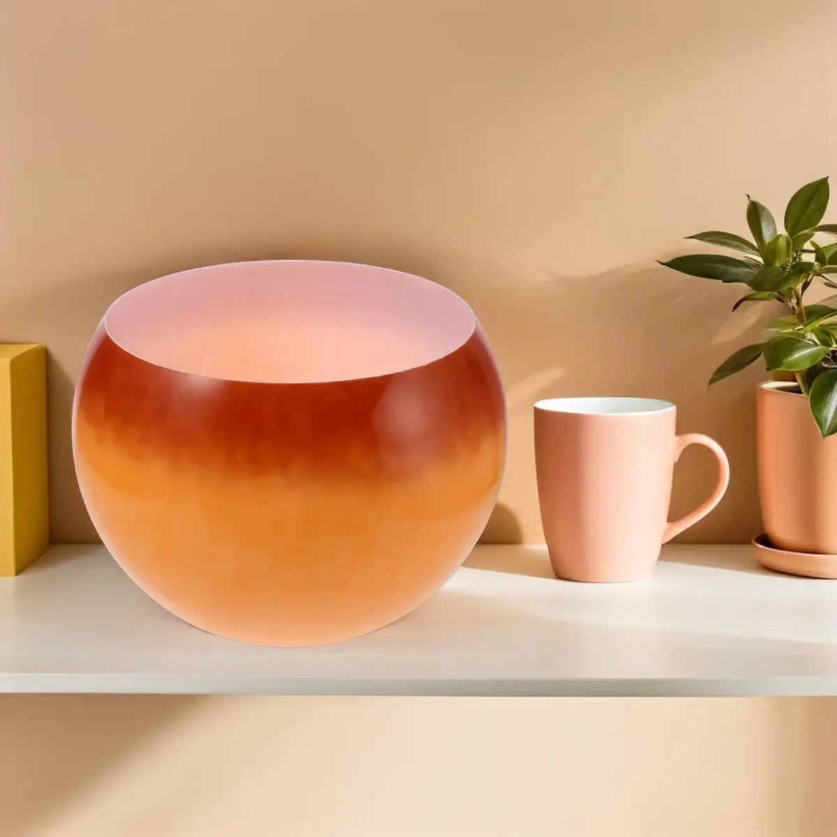 Lampe de chevet boule en verre translucide