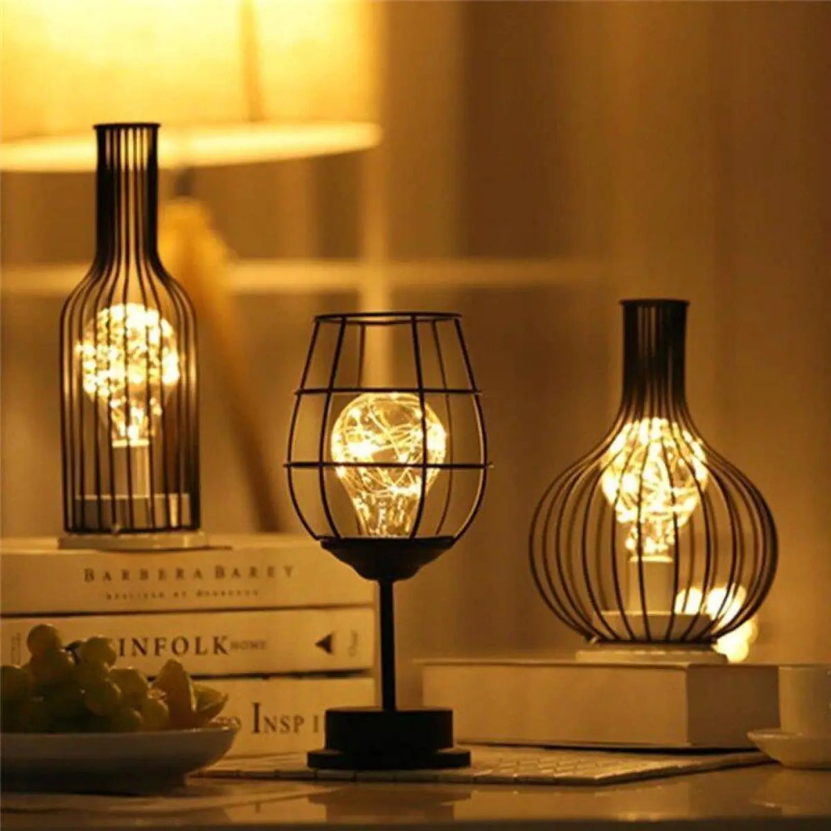 Lampe de chevet bouteille, verre à vin ou carafe