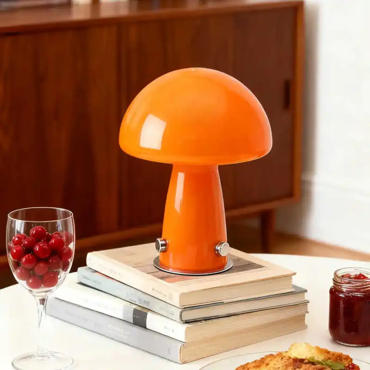 Lampe de chevet champignon, rose ou orange, orange