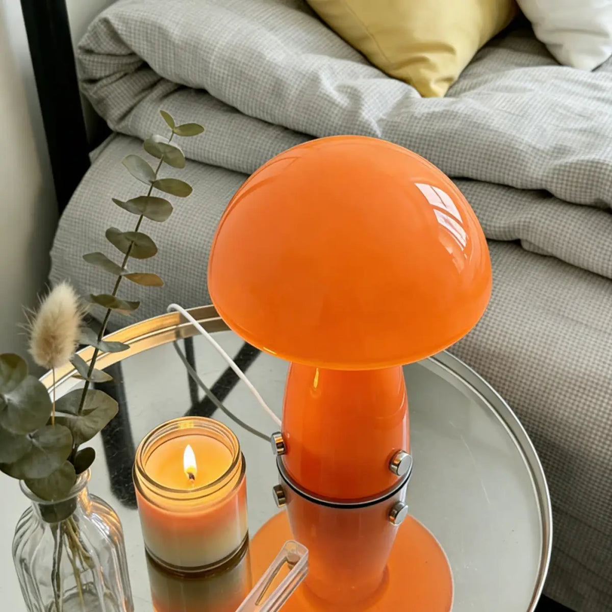 Lampe de chevet champignon, rose ou orange