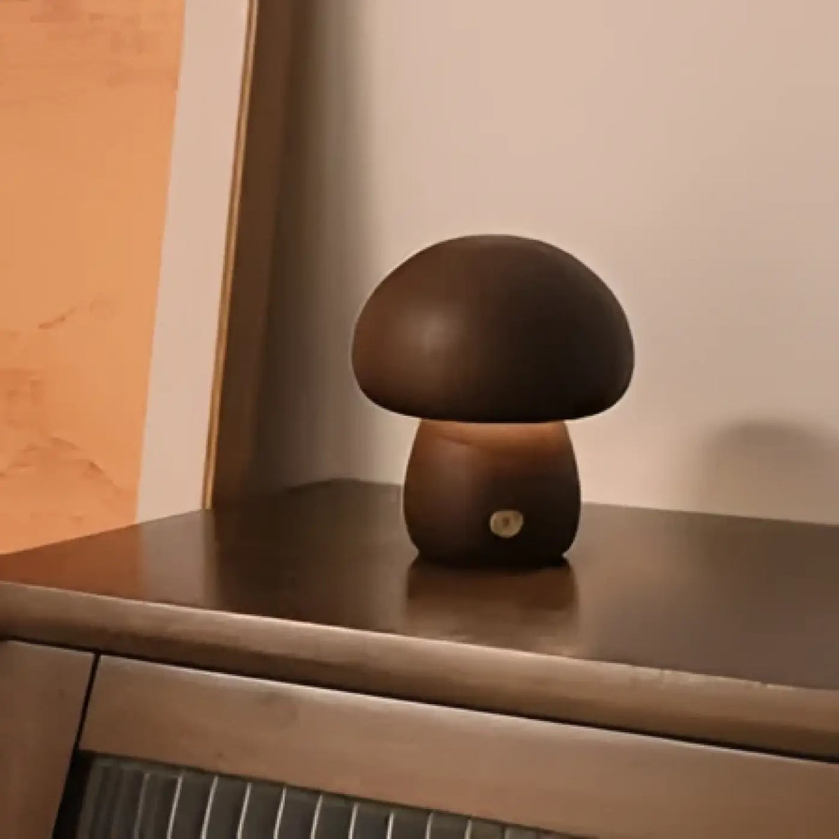 Lampe de chevet champignon, beige ou marron, tailles S et M, marron