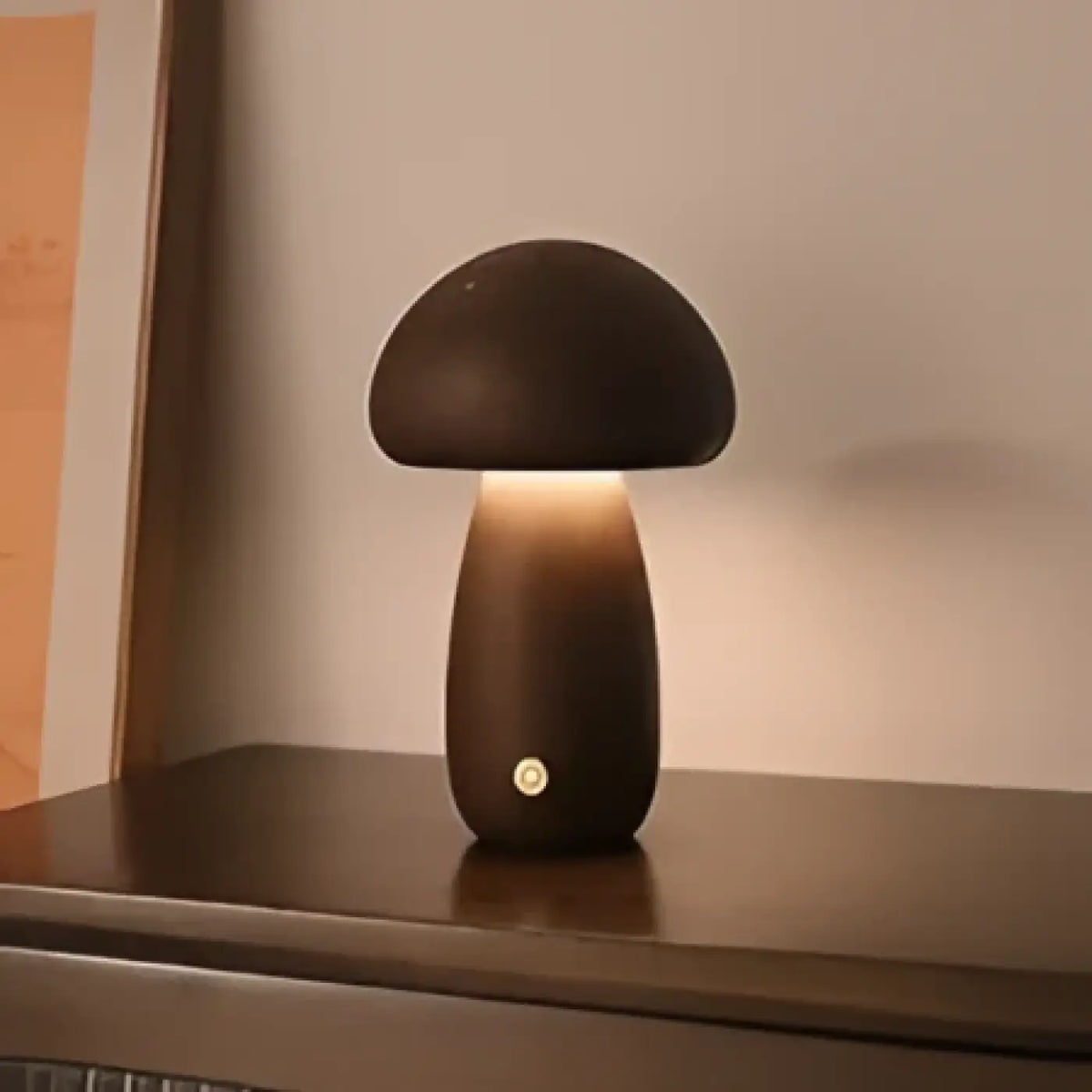 Lampe de chevet champignon, beige ou marron, tailles S et M, marron