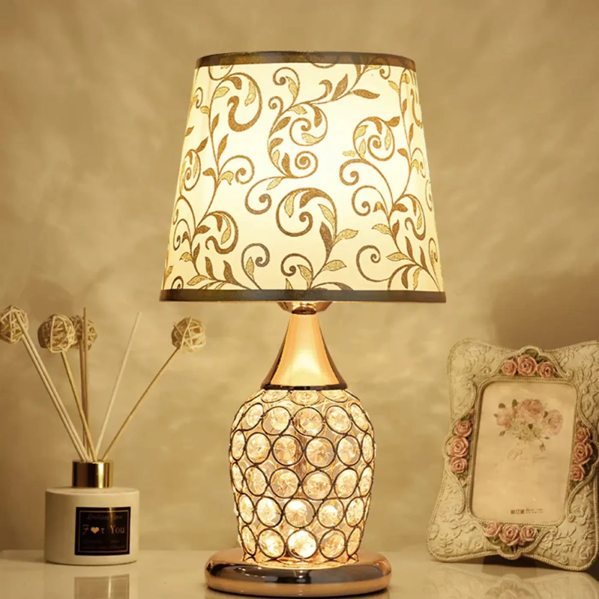 Lampe de chevet en cristal au style vintage, cinq modèles