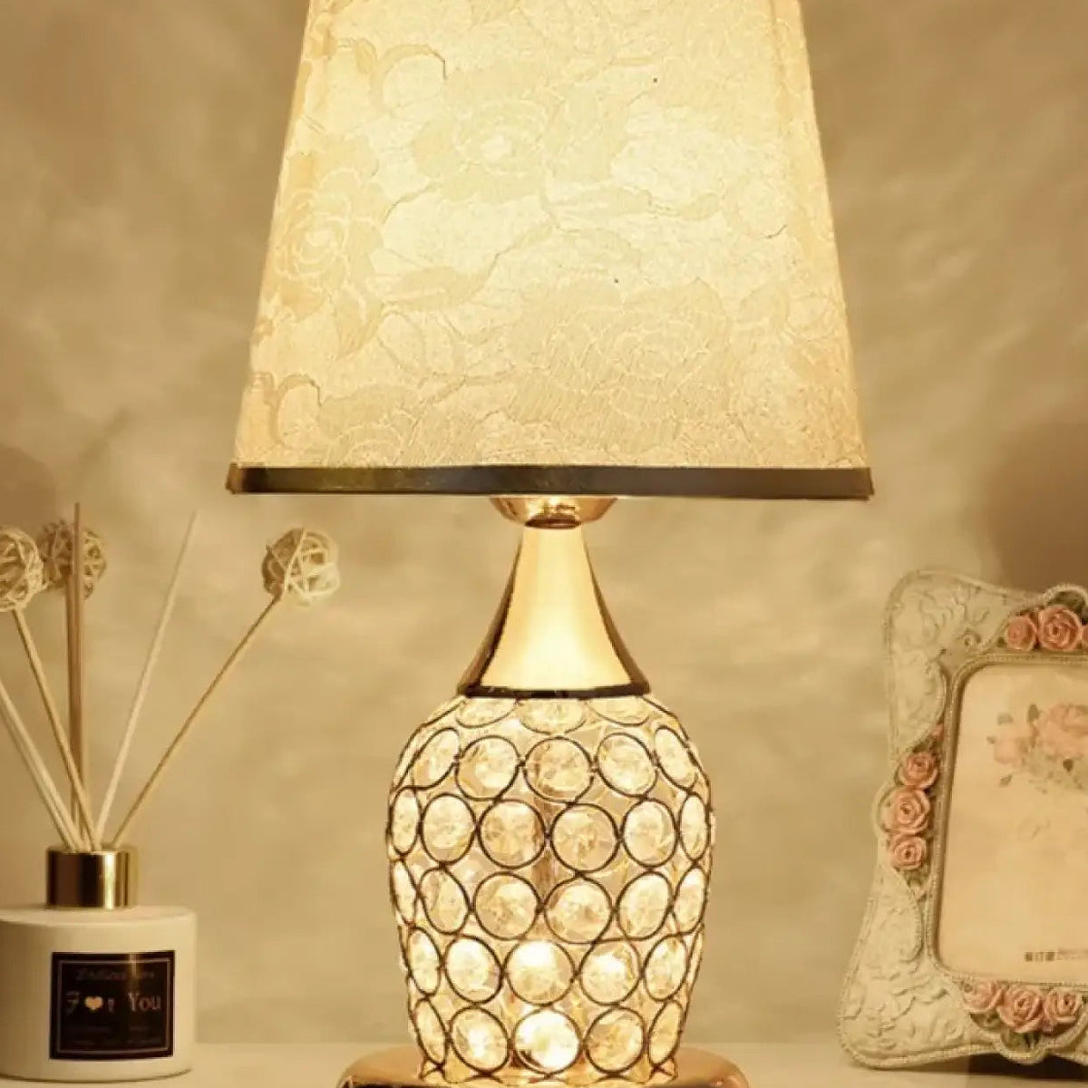 Lampe de chevet en cristal au style vintage, cinq modèles